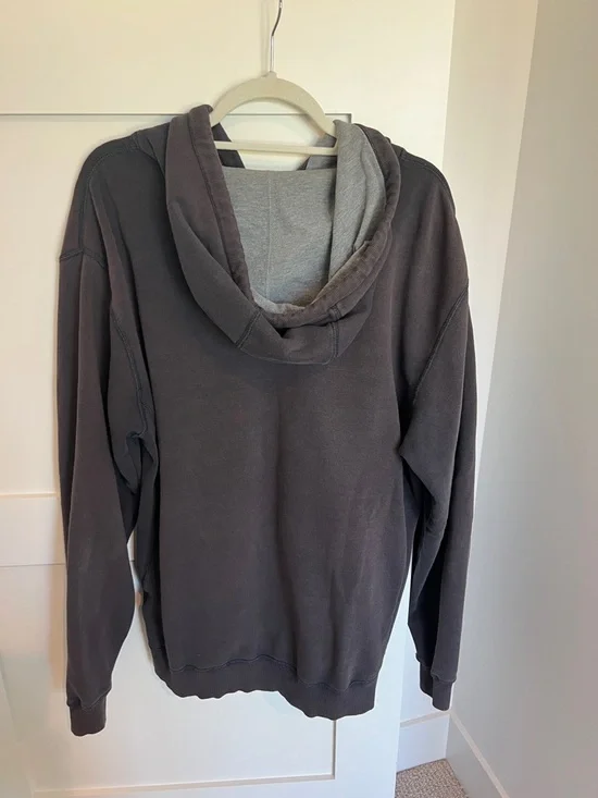 Vans Men's Gray front zip up sweatshirt with hood - Picture 3 of 3